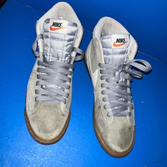 Nike Blazer Mid Suede Men’s Shoe Size 8 Gray / 518171-016 - Picture 3 of 6